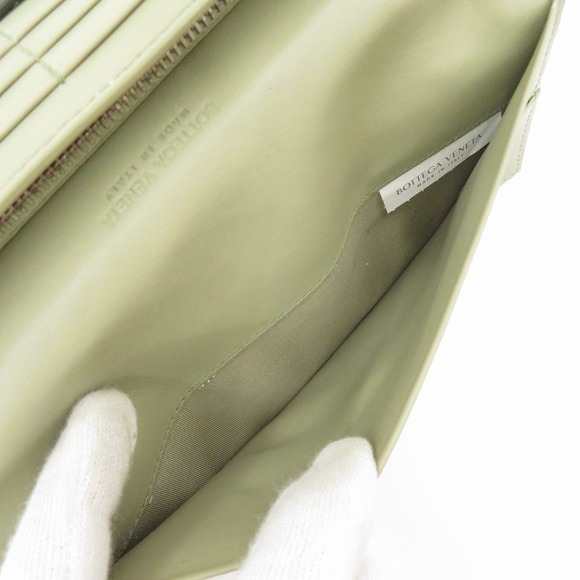 Bottega Veneta Intrecciato Flap Long Black Wallet